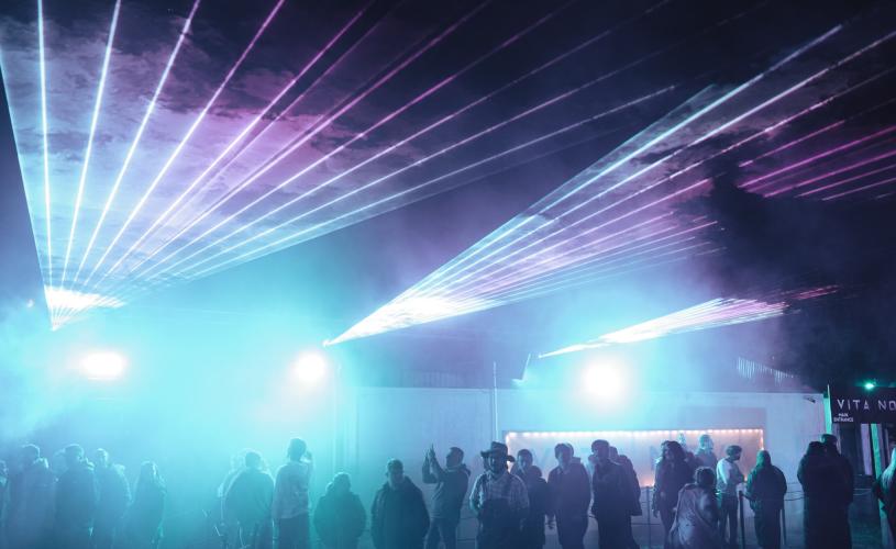 Laser light show at Fear at Avon Valley Country Park - Credit Avon Valley Country Park