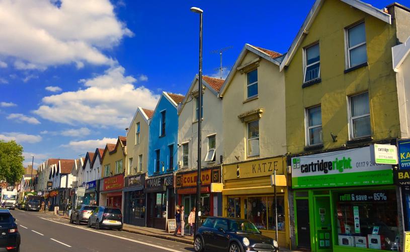 Shop fronts on Gloucester Road, Bristol - credit Anne-Louise Perez