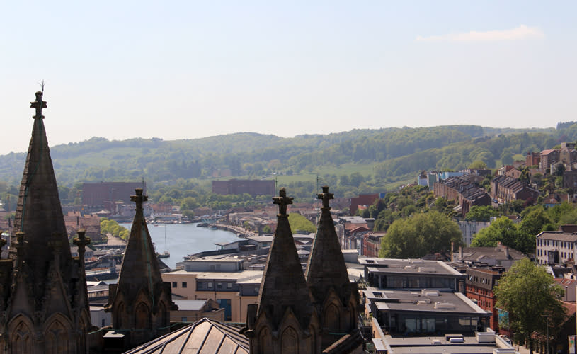 The view from the roof of Bristol Cathedral