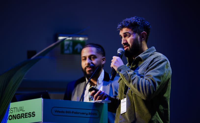 Association of Independent Festivals Event 2025 speaker shot at Bristol Beacon