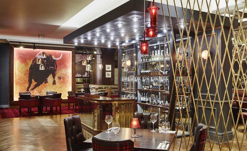 Glamorous restaurant interior
