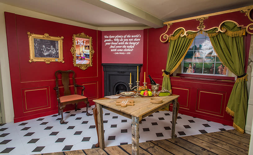 Interior display at John Wesley's New Room in central Bristol - credit John Wesley's New Room