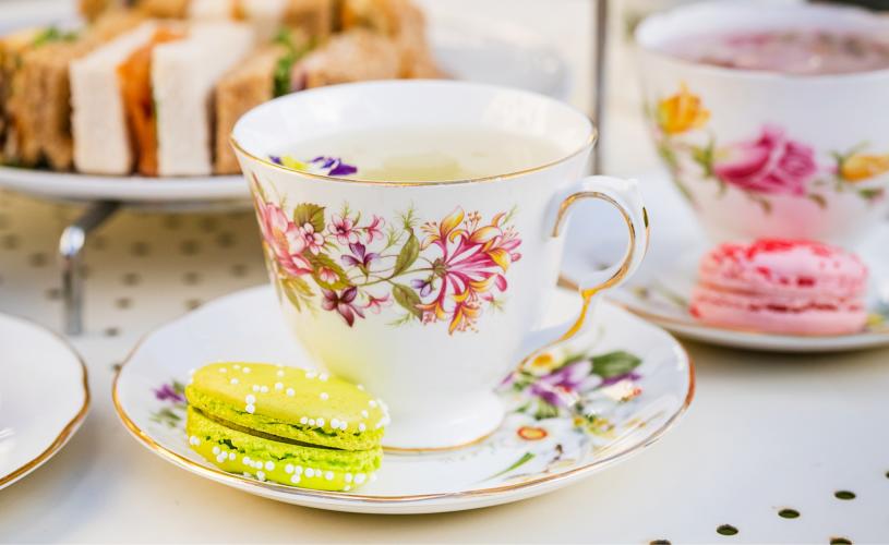 Teacups and macarons at No. 4 Clifton Village in West Bristol - credit No. 4 Clifton Village
