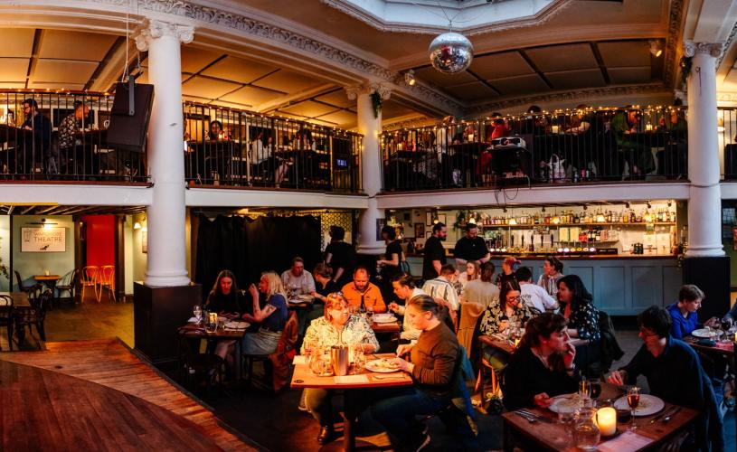 Old Market Assembly venue packed with people enjoying a meal