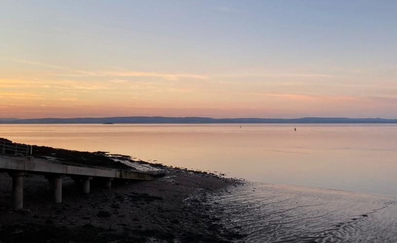 The sea view from the town of Portishead near Bristol - credit Laura Valentine