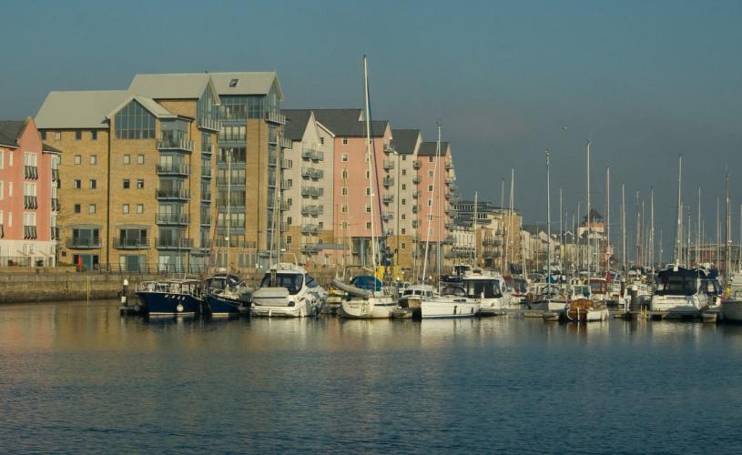 A view of the Portishead Quays Marina in the town of Portishead near Bristol - credit North Somerset Council