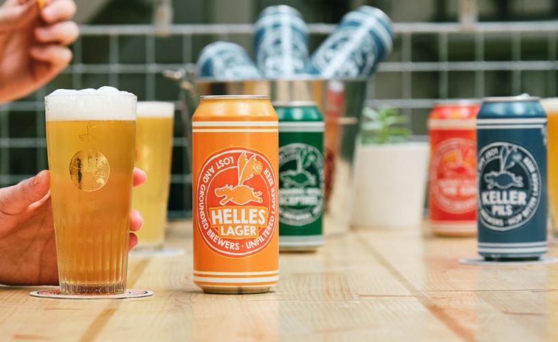 Cans of Lost and Grounded beers - credit Lost & Grounded