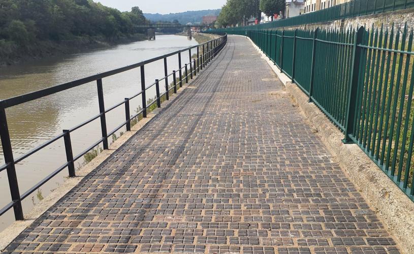 re-laid chooclate path
