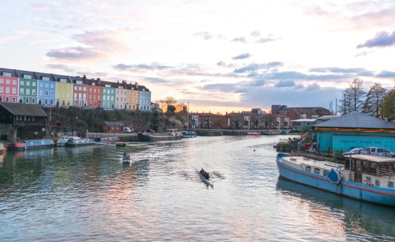 A view of the Redcliff Backs overlooking the Bristol Harbourside in the Redcliffe area of the city - credit Jim Cossey