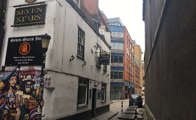 Exterior of Seven Stars pub in Redcliffe, Bristol