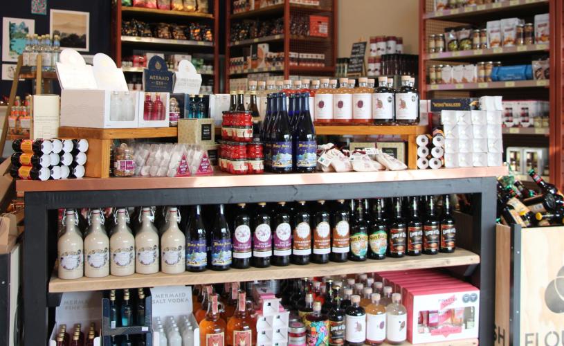 Food and drink products inside the shop at Flourish Foodhall - credit Flourish Foodhall