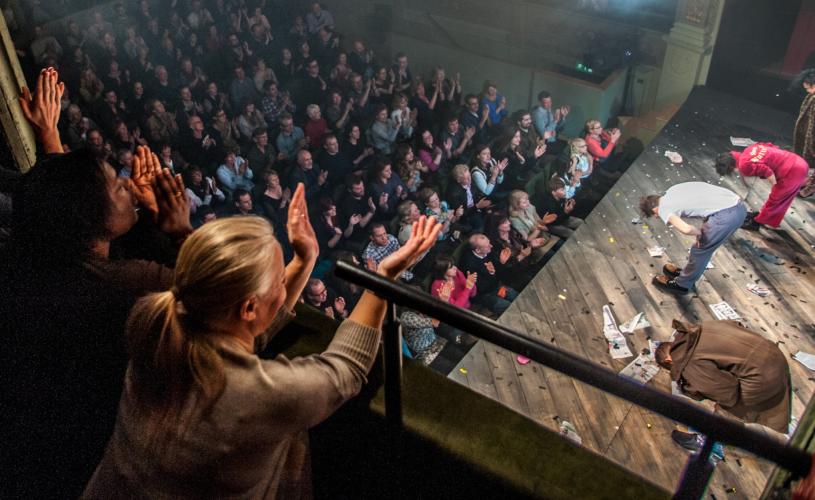 Audience overlooking the stage at Bristol Old Vic - credit Bristol Old Vic