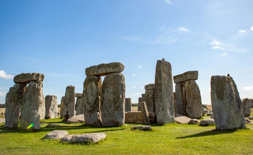A view of the Stonehenge monument near Bristol by day