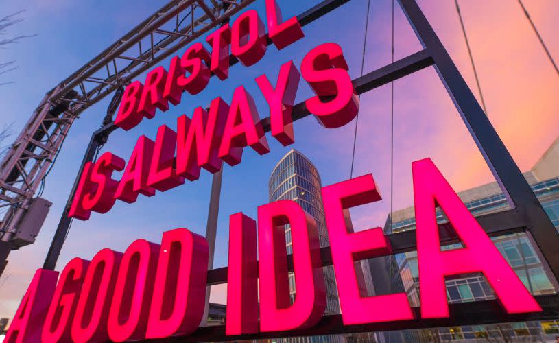 Bristol Light Festival - Bristol is always a good idea sign