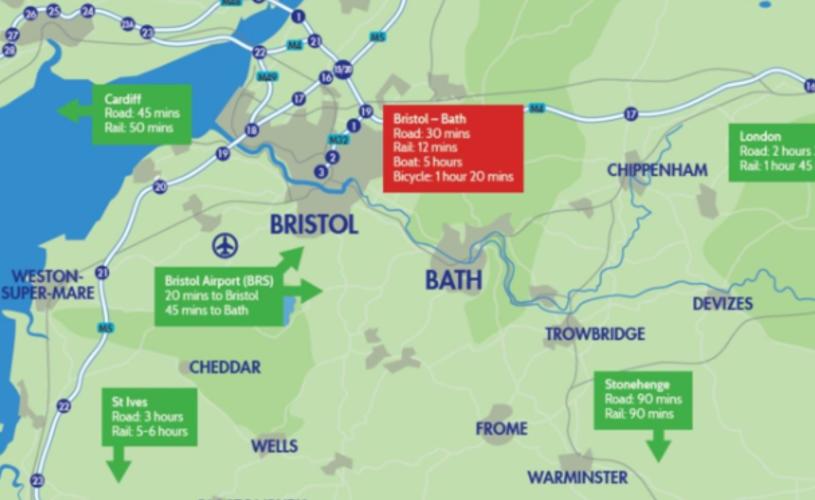 Regional Map of the West of England