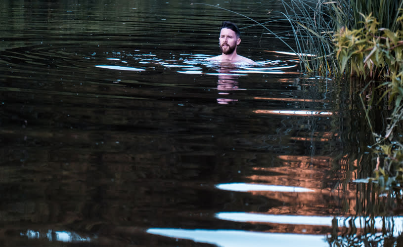 Person swimming in the River Avon - credit Heather Lampard, Bristol Nature Channel