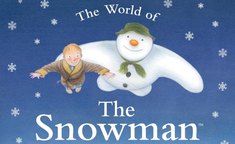 A poster advertising The World of The Snowman exhibition at the Victoria Art Gallery in Bath
