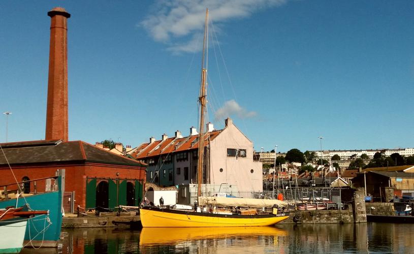 Underfall Yard Visitor Centre and boats - credit Underfall Yard