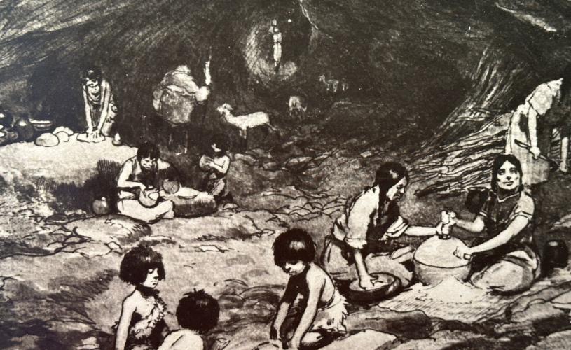 Old picture of Wookey Hole mill - credit Wookey Hole