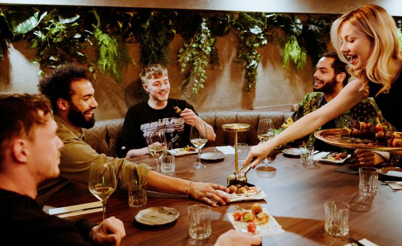 Group dining at Cappadocia restaurant in Central Bristol - credit Cappadocia