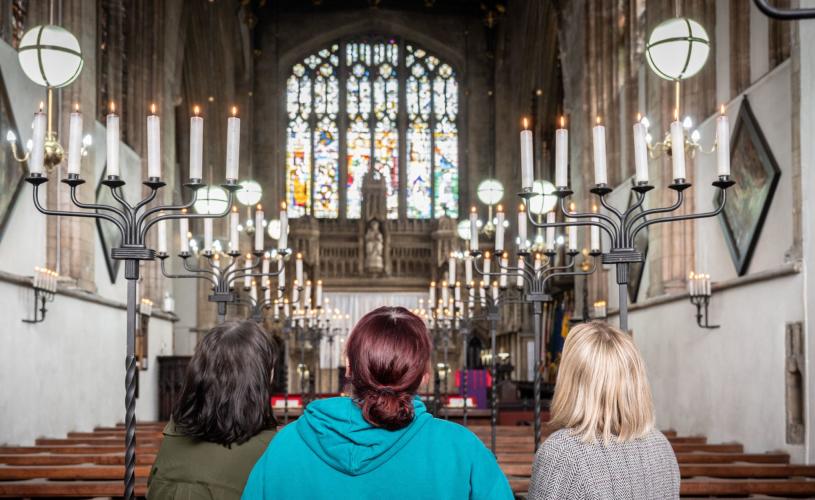 People inside the Lord Mayor's Chapel  in central Bristol - credit Visit West