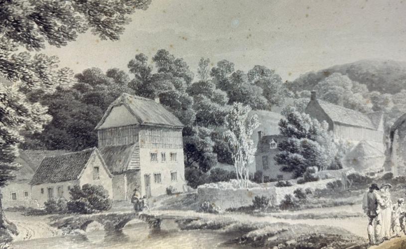 Old picture of Wookey Hole mill - credit Wookey Hole