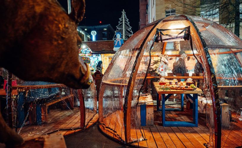 Bristol Christmas Market Igloo stall - CREDIT James Bridle