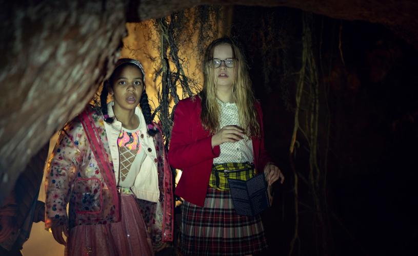 The Last Bus filming in Redcliffe Caves, Bristol - image courtesy Netflix-Wildseed Studios