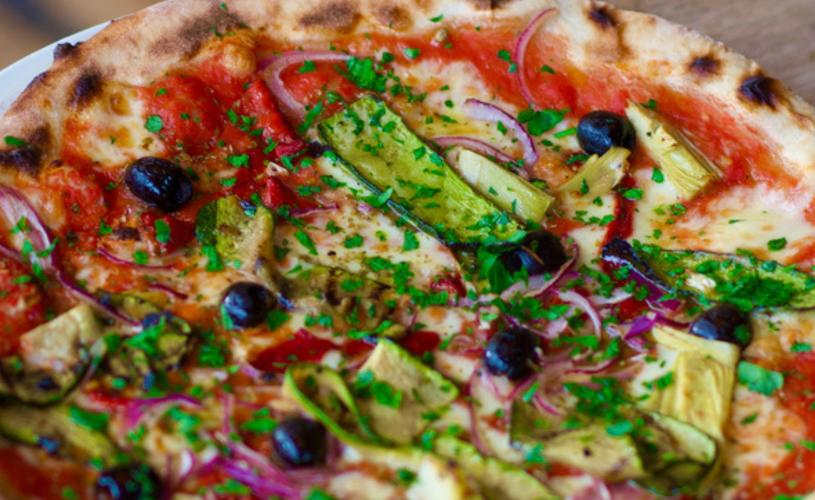 Vgean pizza at Bambalan in Bristol - credit Bambalan
