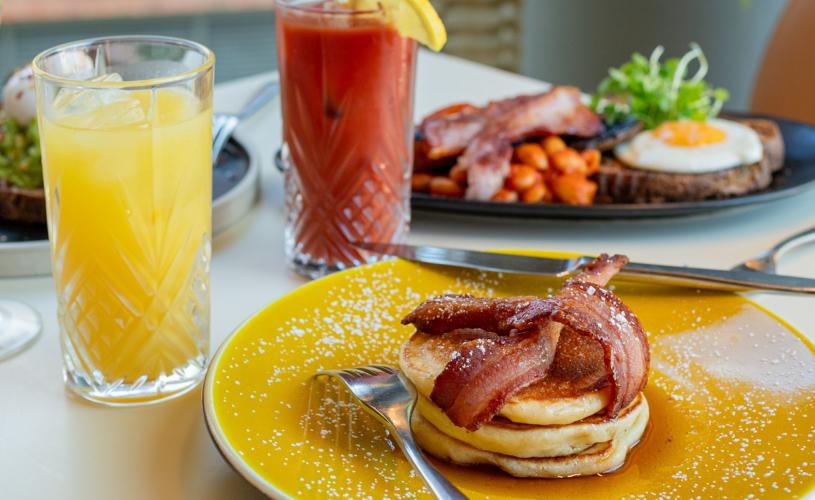 Brunch dishes and cocktails at Harvey Nichols Second Floor Restaurant - credit Harvey Nichols