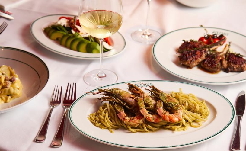 Plates of food at San Carlo in Bristol - credit San Carlo