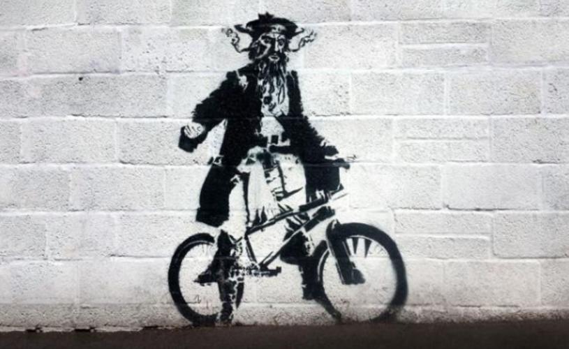 Pirate street art in Bristol - credit Show of Strength Theatre Walks