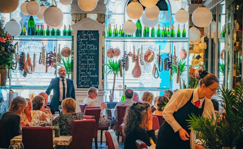 People dining in San Carlo in Bristol - credit San Carlo