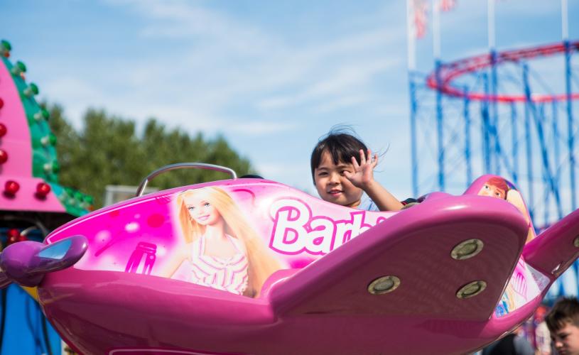 Child on ride at Brean Theme Park in North Somerset - credit Brean Holiday Resort Unity
