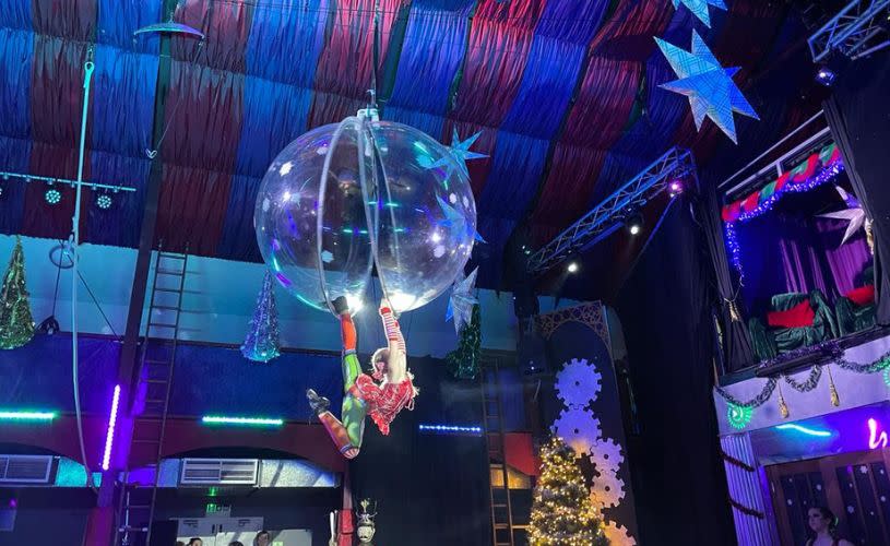 Christmas circus show at Wookey Hole near Bristol - credit Wookey Hole