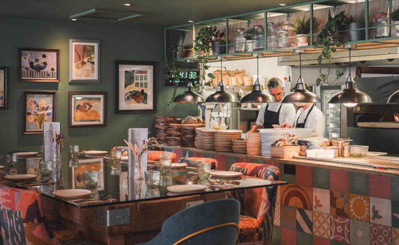 Restaurant interior at The Granary - credit The Granary