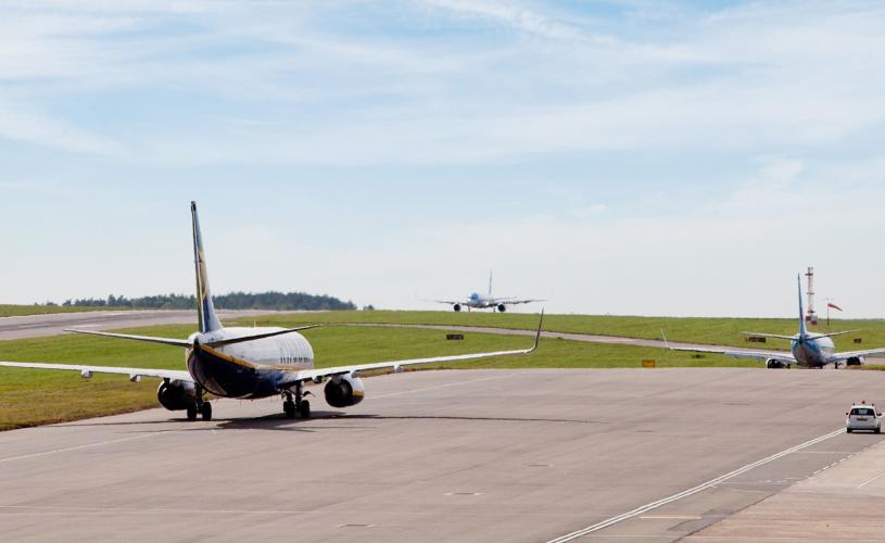 Aircraft waiting to depart at Bristol Airport - Credit Bristol Airport