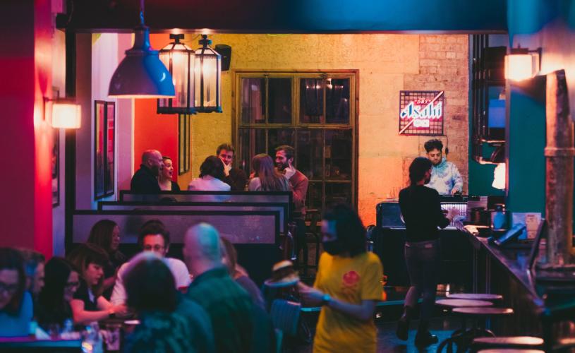 Restaurant interior at Four Wise Monkeys - credit Four Wise Monkeys