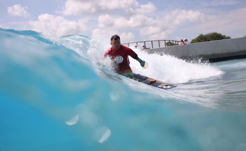 An adaptive surfer at The Wave