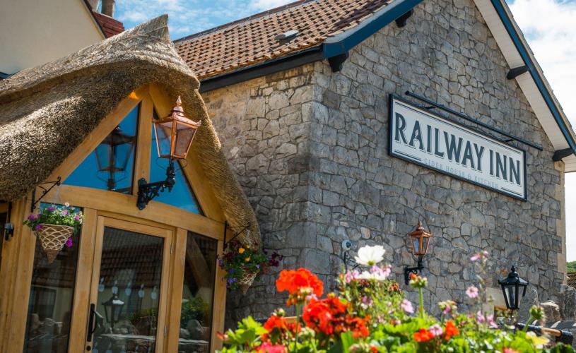 Exterior of the Railway Inn at Thatchers Cider HQ in Sandford, near Bristol - credit Thatchers