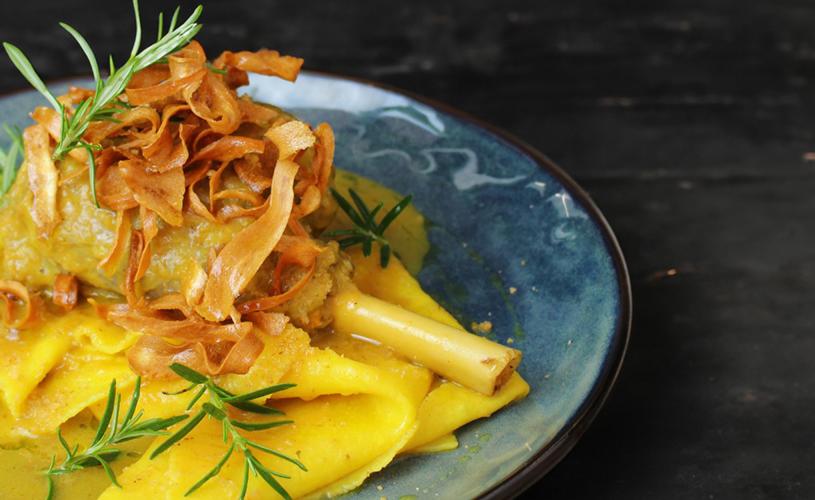 Pasta dish with herbs and garnish - credit Cafe Napolita
