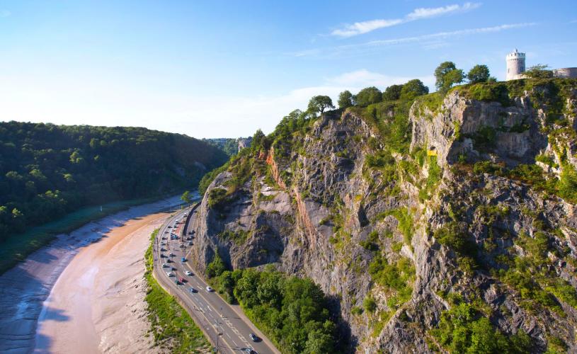 A view down the Portway in Bristol along the Avon Gorge and River Avon - Credit Paul Box