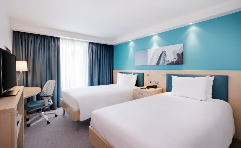 A double room at Hampton by Hilton Bristol Airport - Credit Hilton