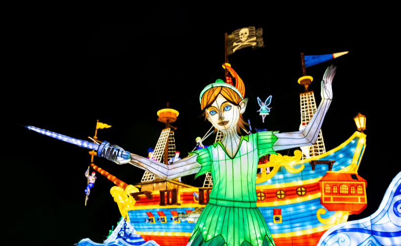 Peter Pan illumination at Longleat Festival of light - credit Lloyd Winters