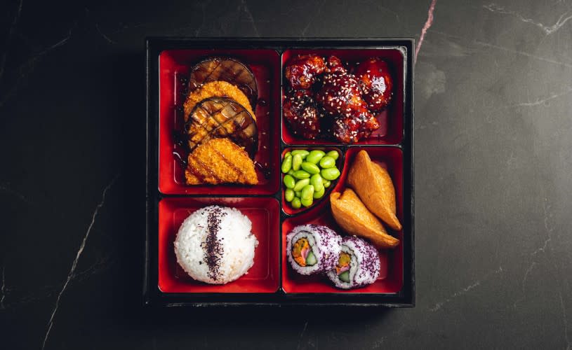 Vegan pumpkin & tofu bento at Yakinori in central Bristol - credit Yakinori Bristol