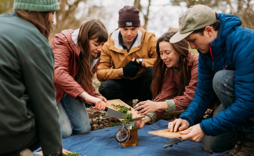 A group of people doing a foraging course - credit Yuup