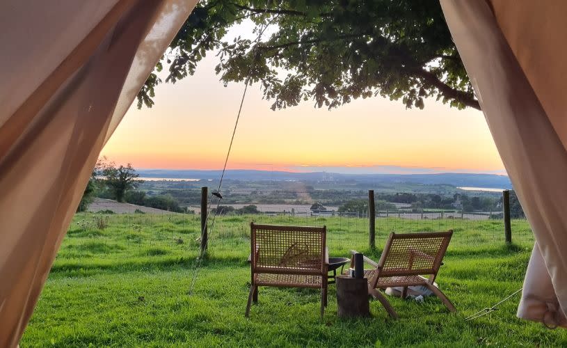 Old Down Estate Bell Tents View