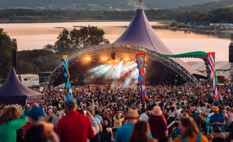 A view of the Valley Fest stage at Chew Valley Lake near Bristol - credit Valley Fest