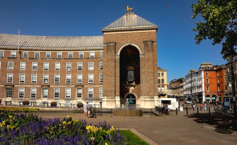 One of the vestibules at Bristol City Hall on College Green in central Bristol