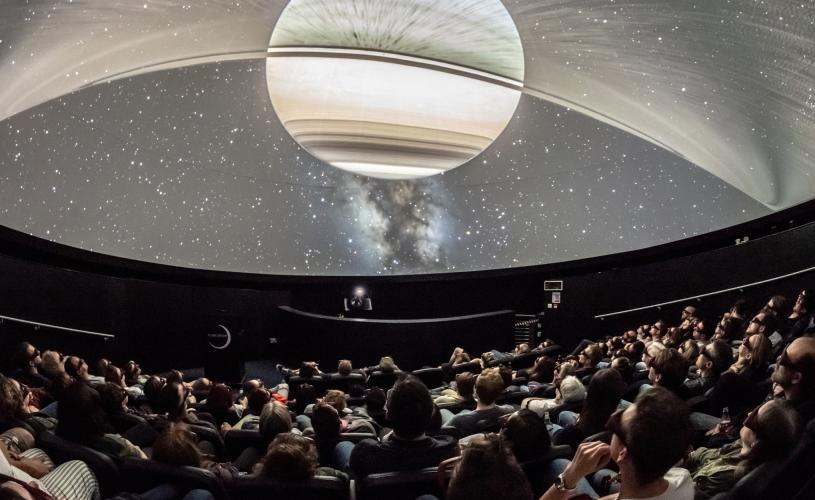 Audience sitting inside the Planetarium at We The Curious Bristol - credit Lee Pullen